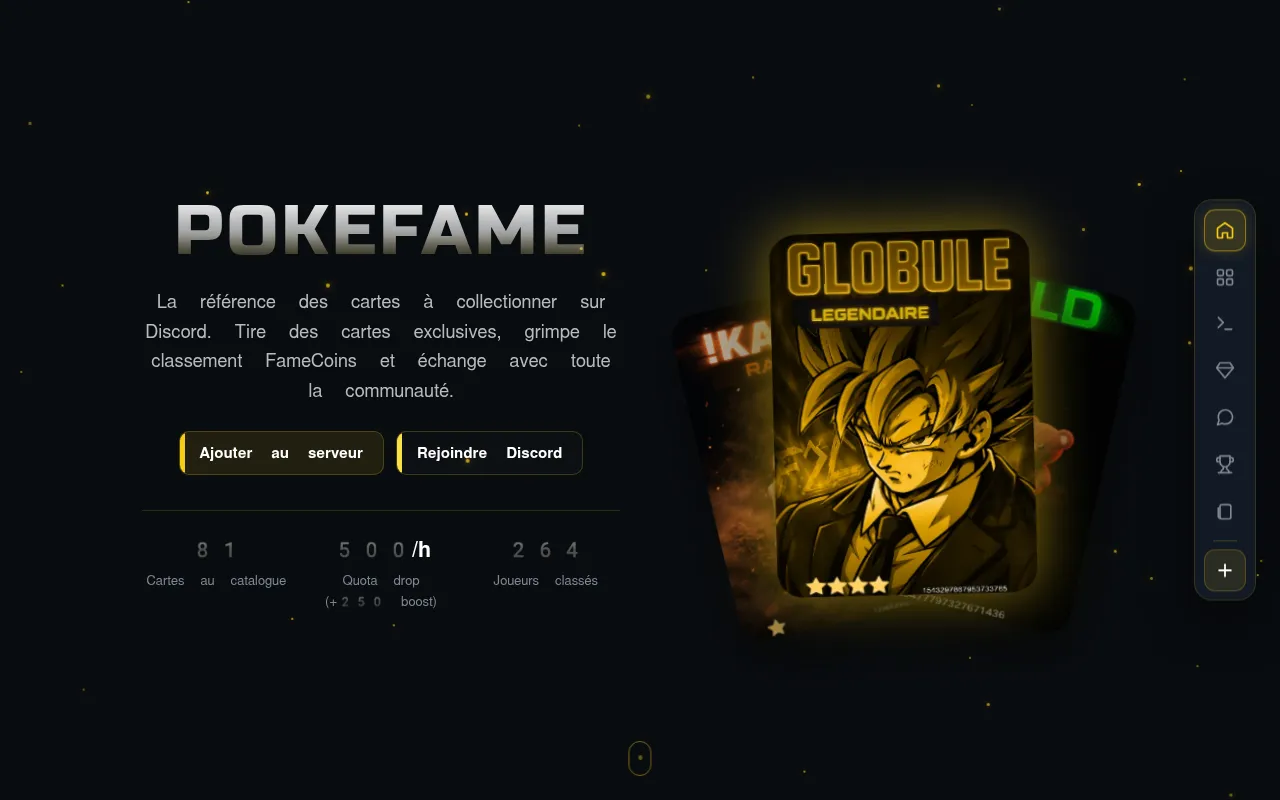 Screenshot of pokefame.fr