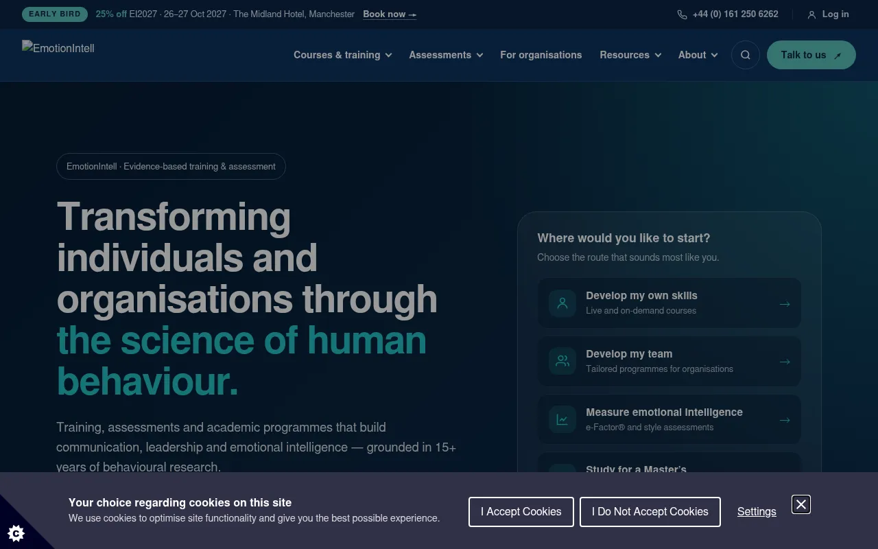 Screenshot of emotionintell.com