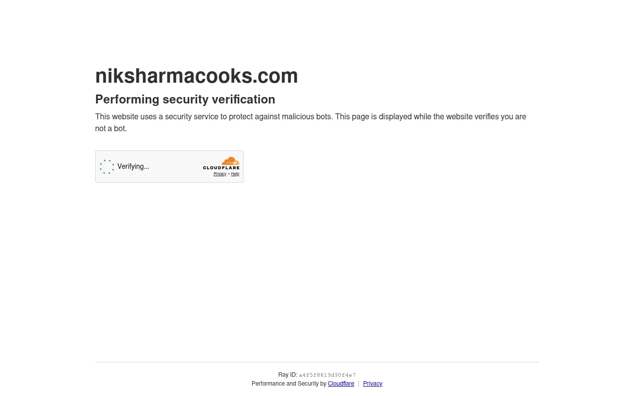 Screenshot of niksharmacooks.com