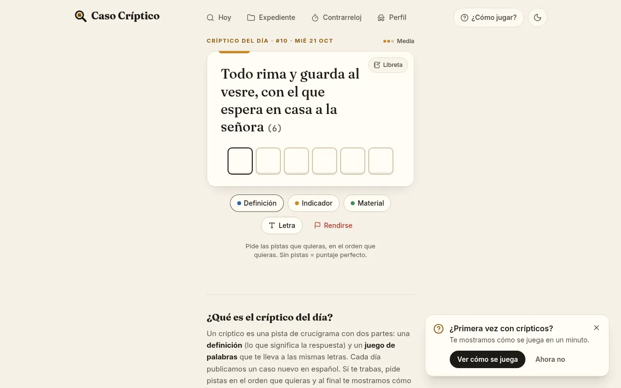 Screenshot of casocriptico.com