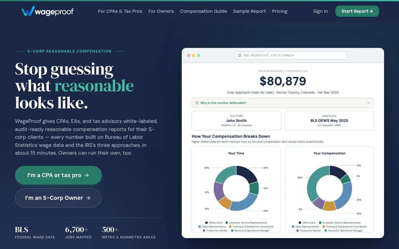 Screenshot of wageproof.com