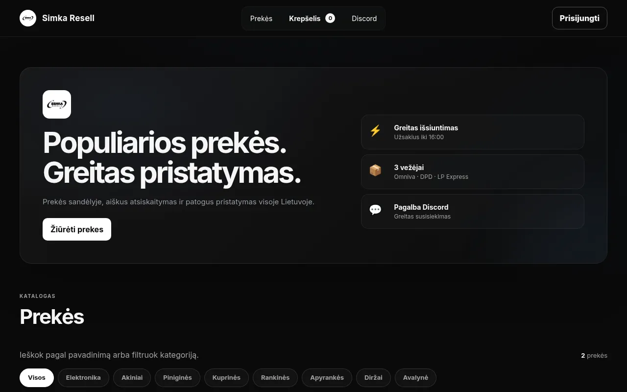 Screenshot of sresell.xyz
