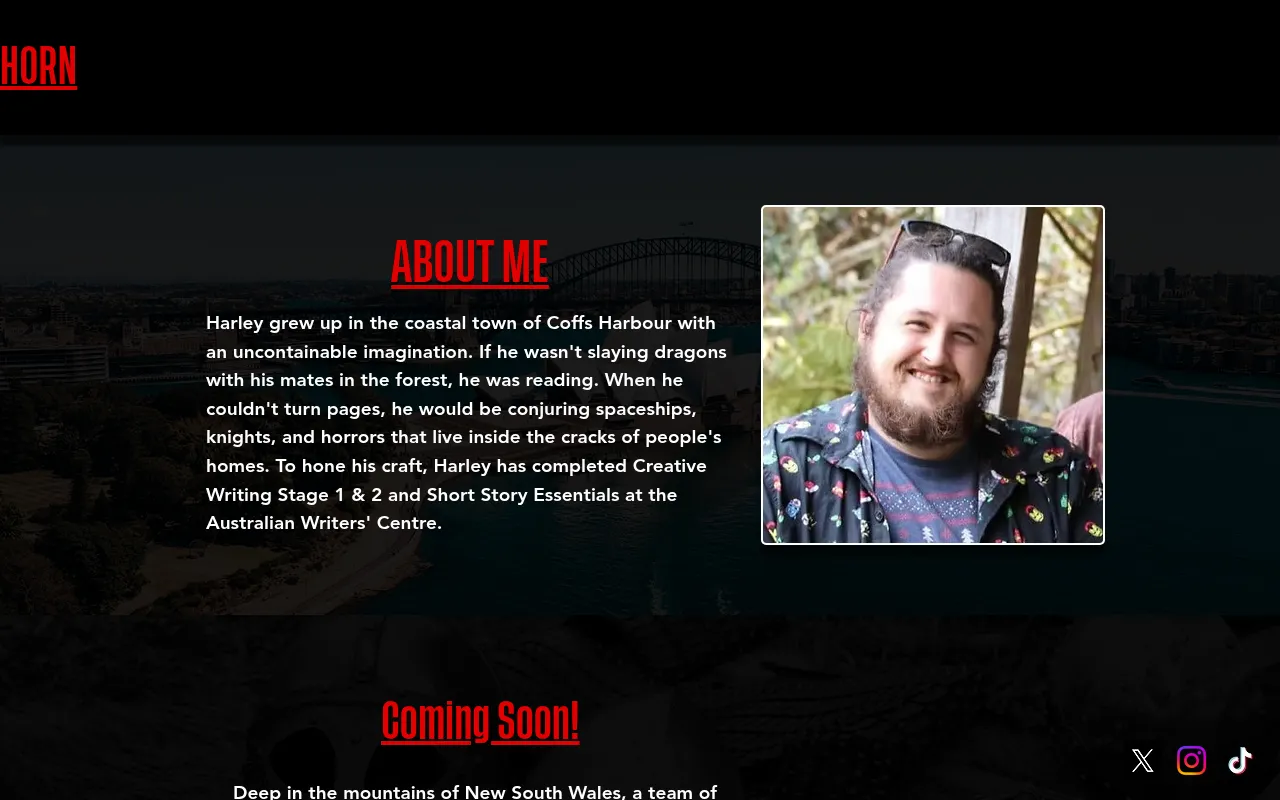 Screenshot of harleyhanthorn.com