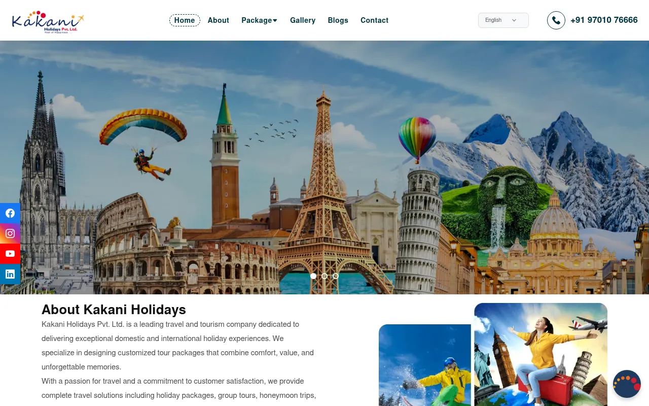 Screenshot of kakaniholidays.com