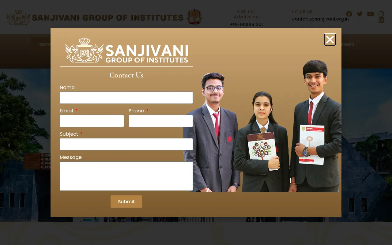 Screenshot of sanjivani.org.in