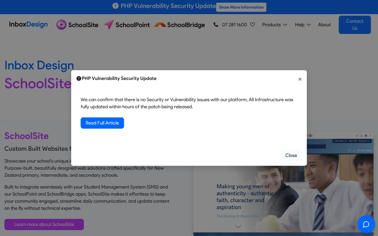 Screenshot of inboxdesign.co.nz
