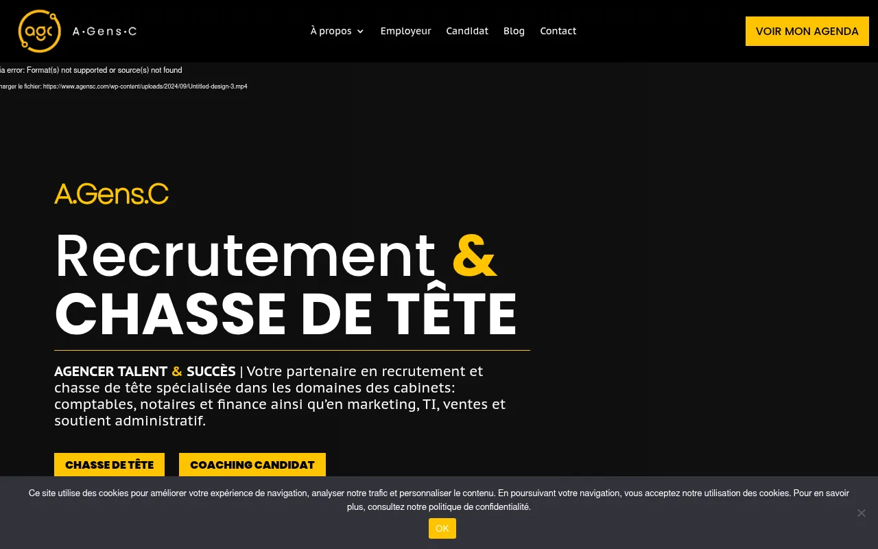 Screenshot of agensc.com