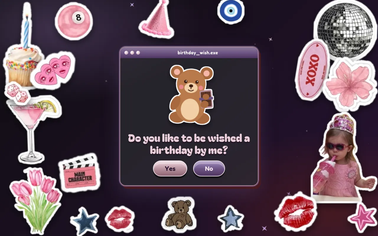 Screenshot of happybirthday2o26.netlify.app
