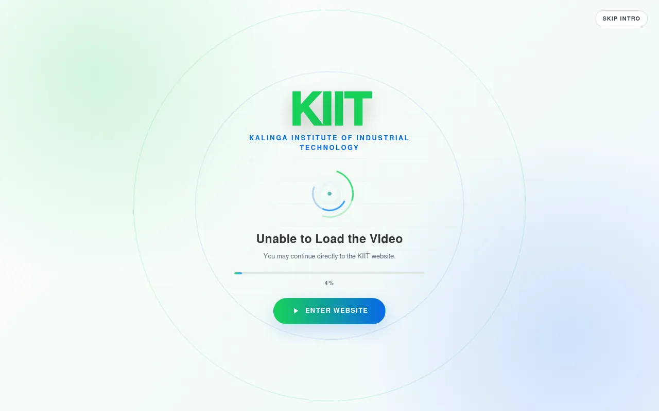 Screenshot of kiit.ac.in