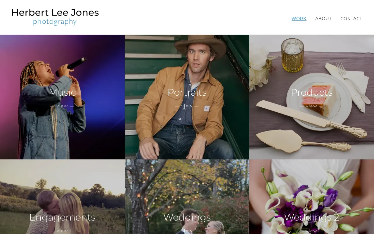Screenshot of herbertleejonesphotography.com