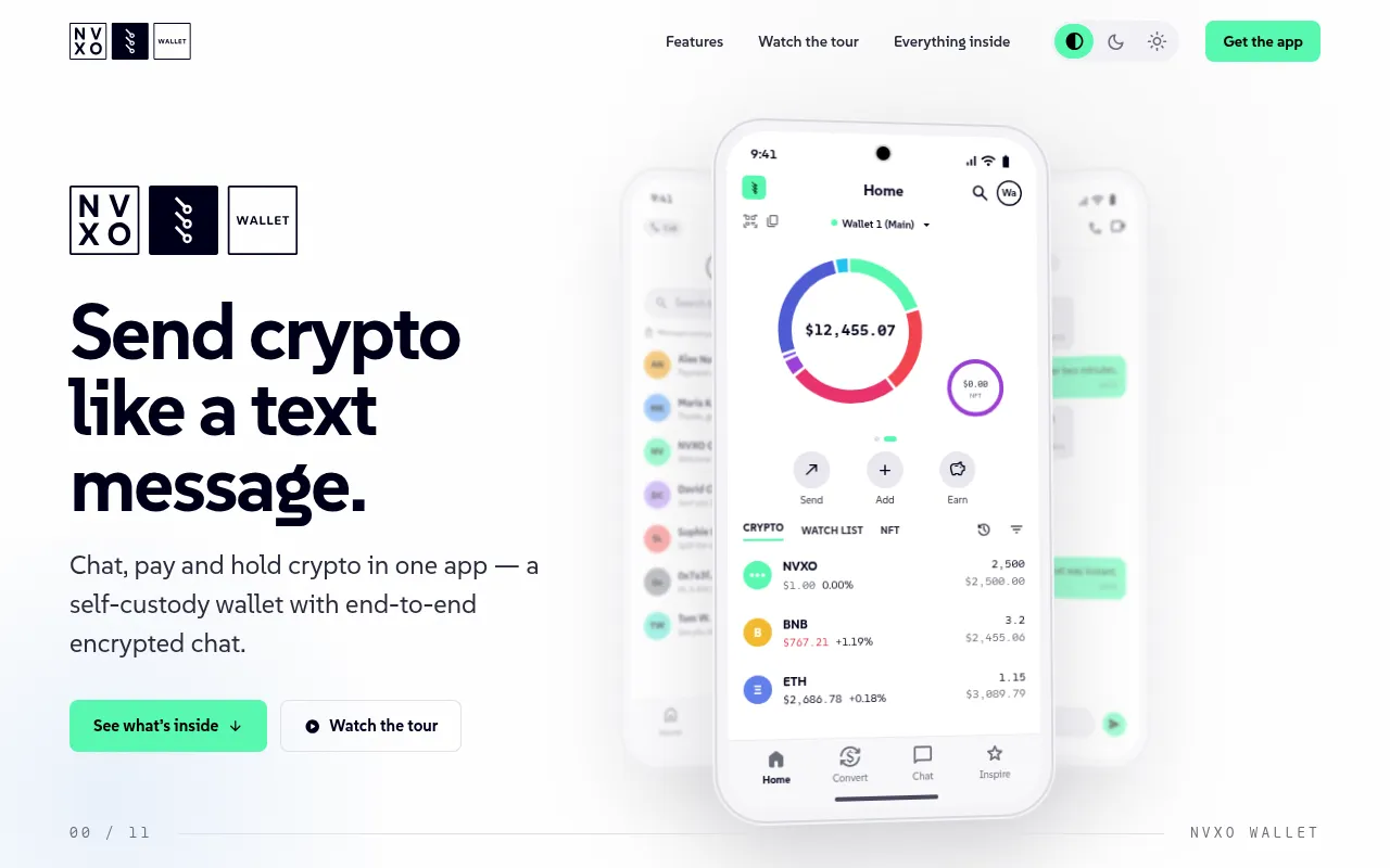 Screenshot of wallet.nv-xo.com