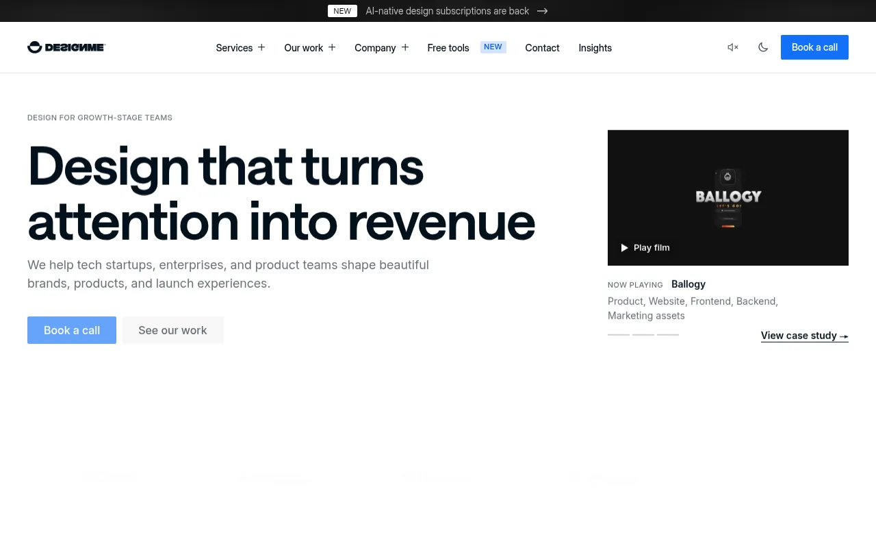 Screenshot of designme.agency
