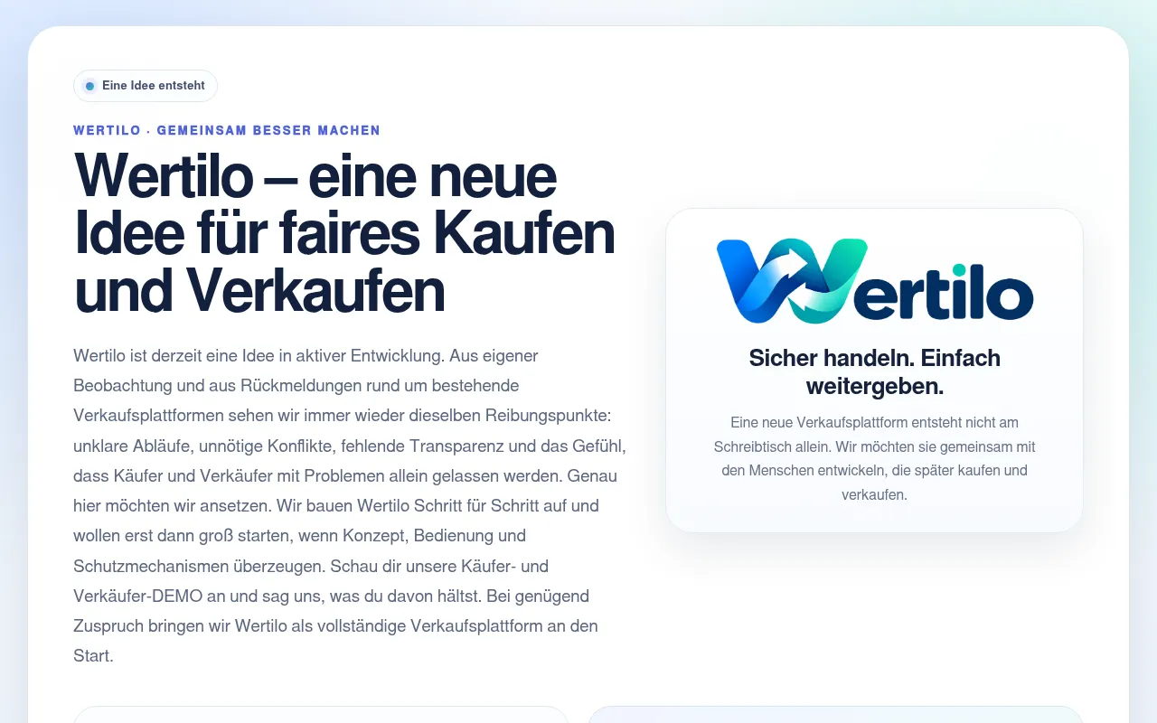 Screenshot of wertilo.de