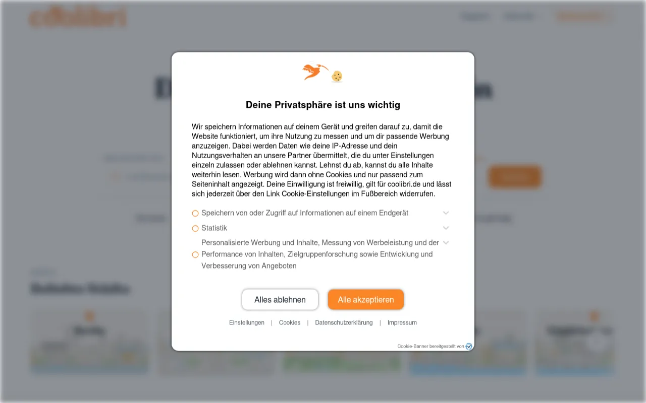 Screenshot of coolibri.de