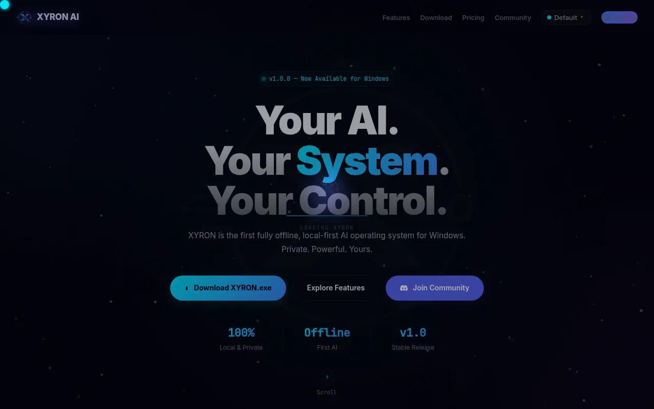 Screenshot of aixyron.netlify.app
