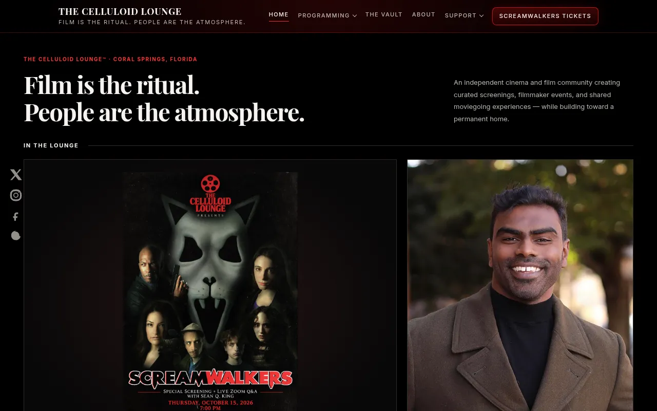 Screenshot of thecelluloidlounge.com