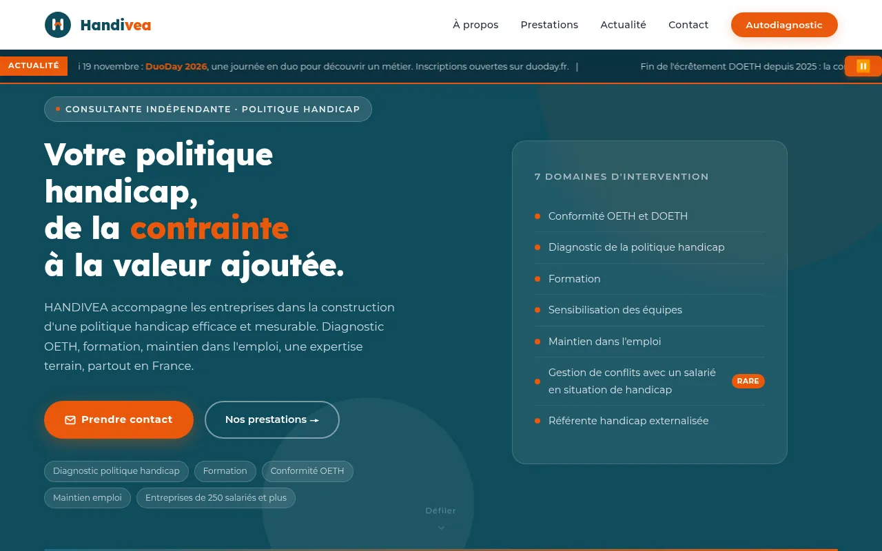 Screenshot of handivea.fr