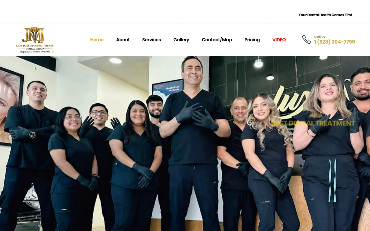 Screenshot of jimenezdentalgroup.com