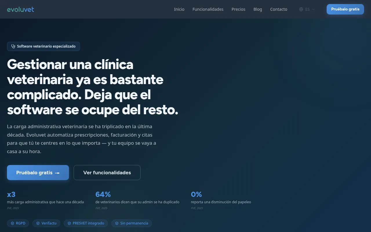 Screenshot of evoluvet.com