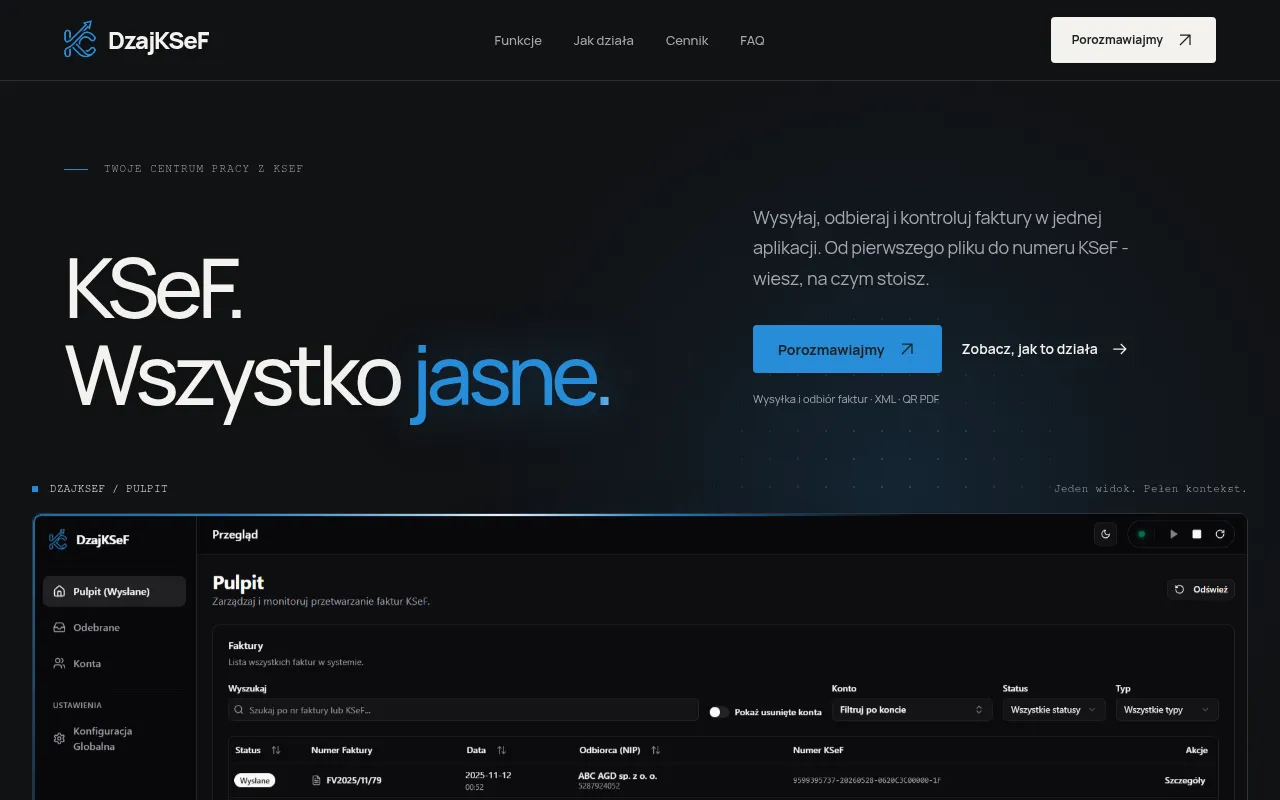 Screenshot of ksef.dzaj.de
