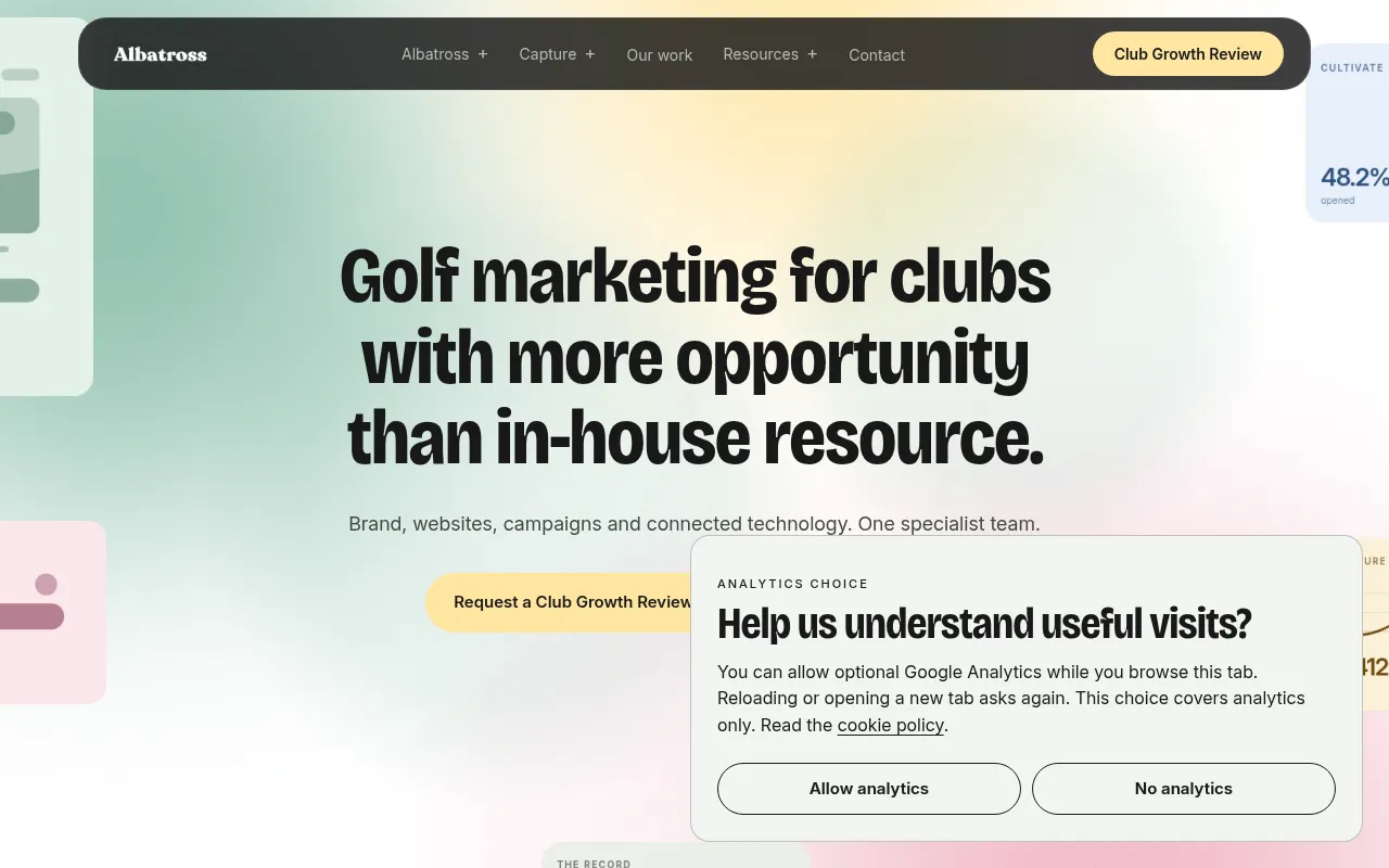 Screenshot of albatross.digital