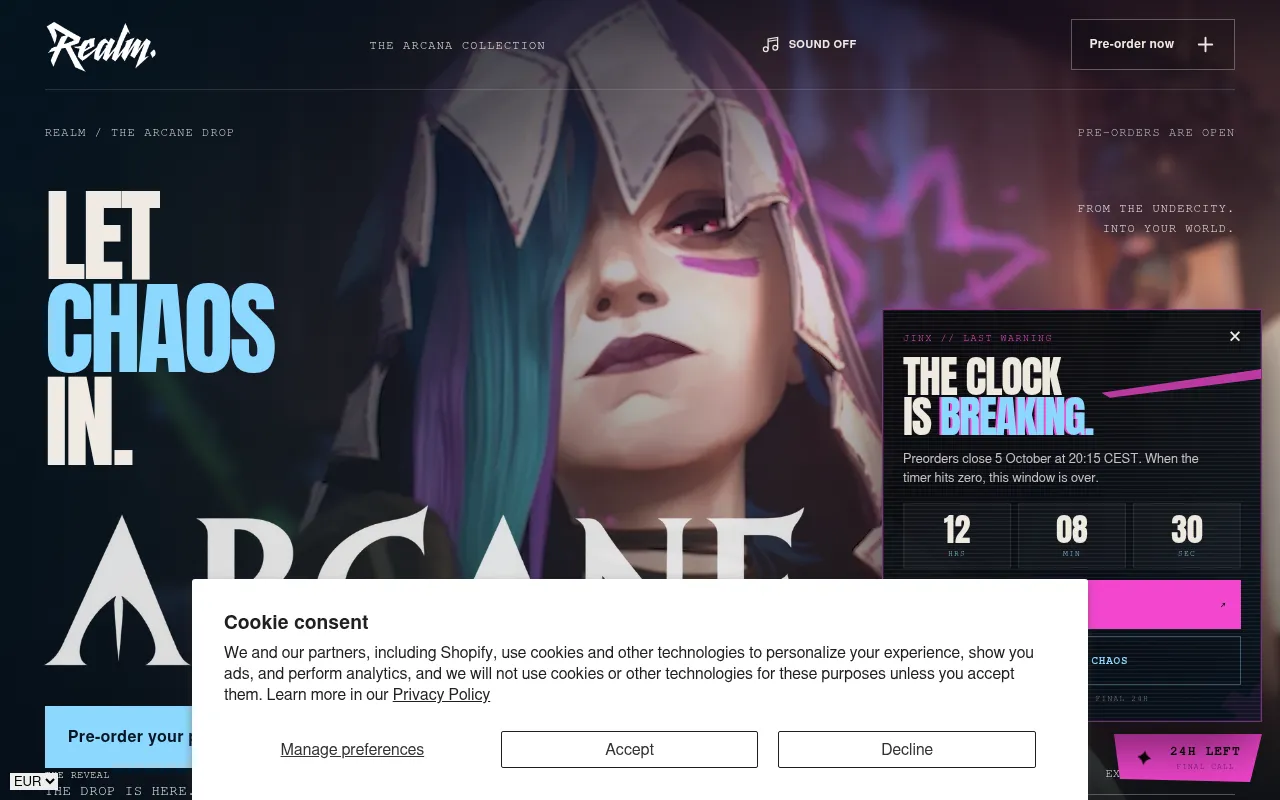Screenshot of realm.clothing
