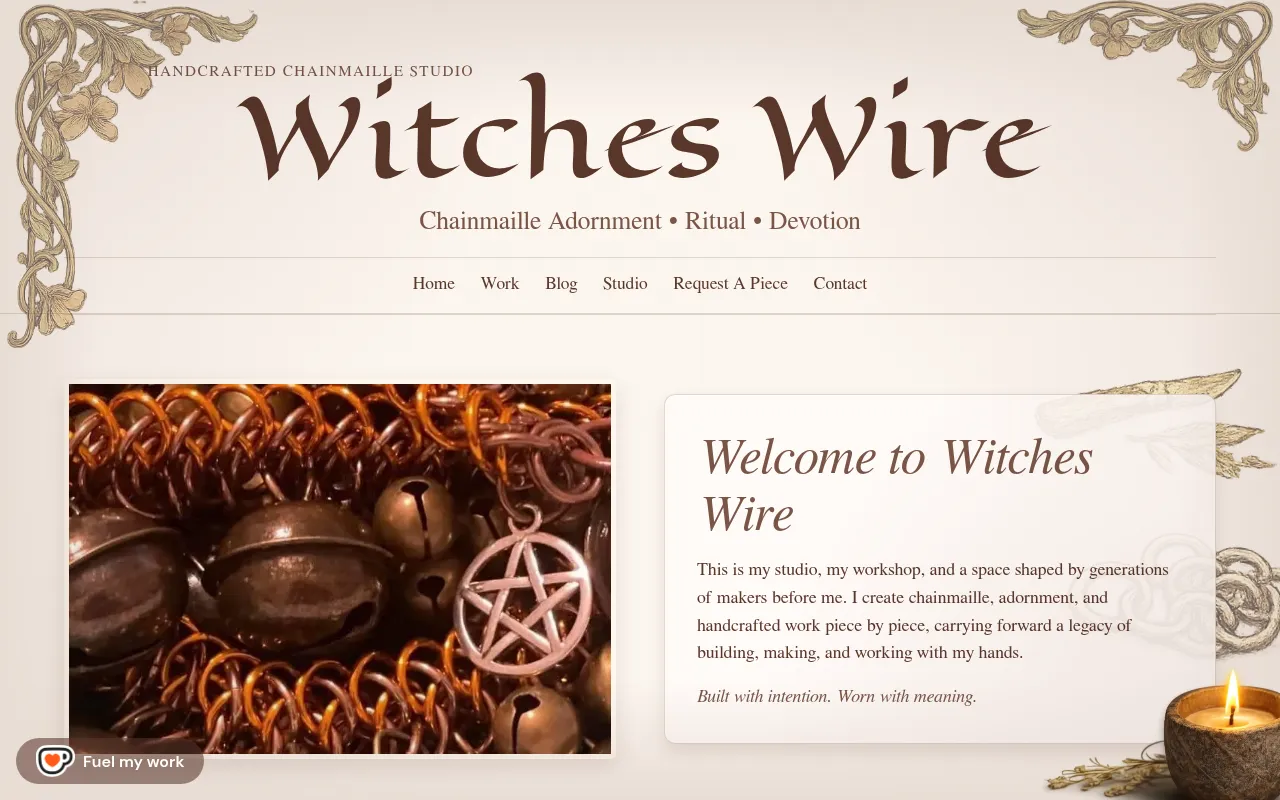 Screenshot of witcheswire.com