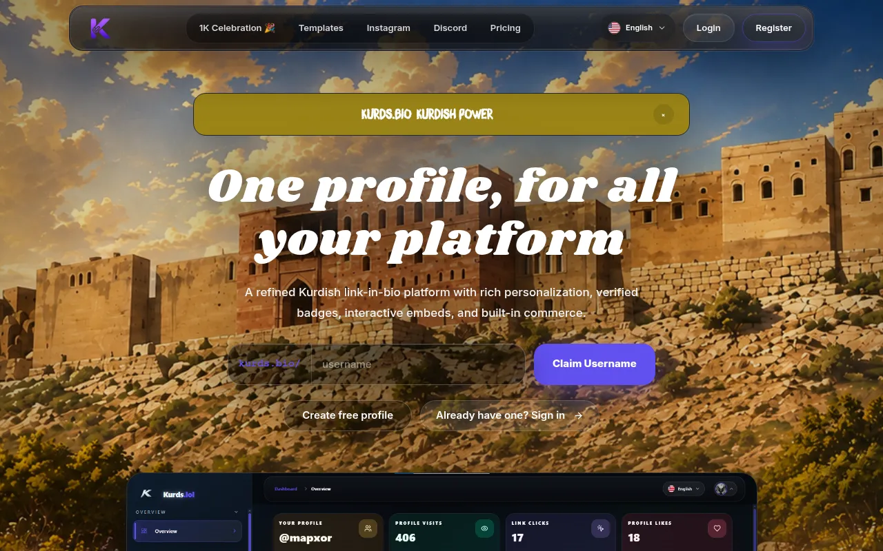 Screenshot of kurds.bio
