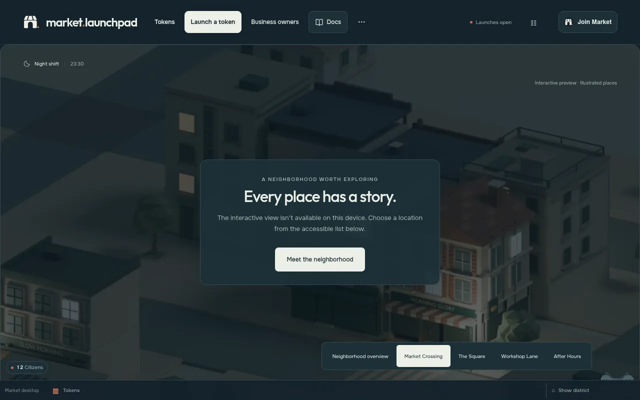 Screenshot of marketdotlaunchpad.com