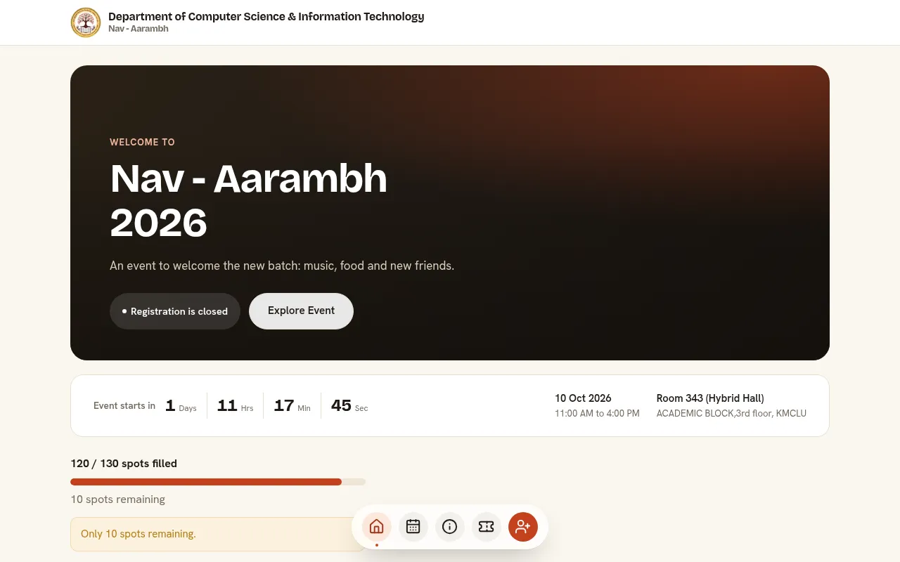 Screenshot of navaarambh2k26.vercel.app