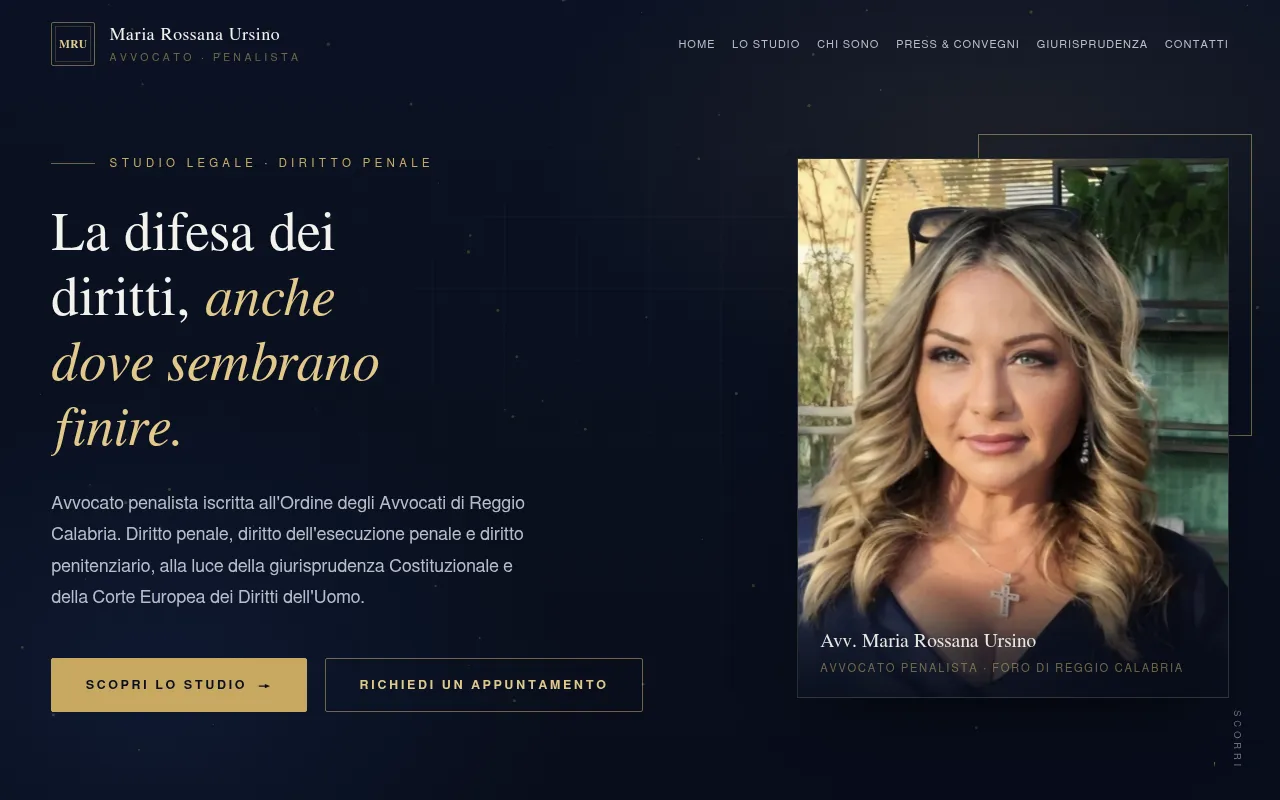 Screenshot of avvocatomariarossanaursino.it