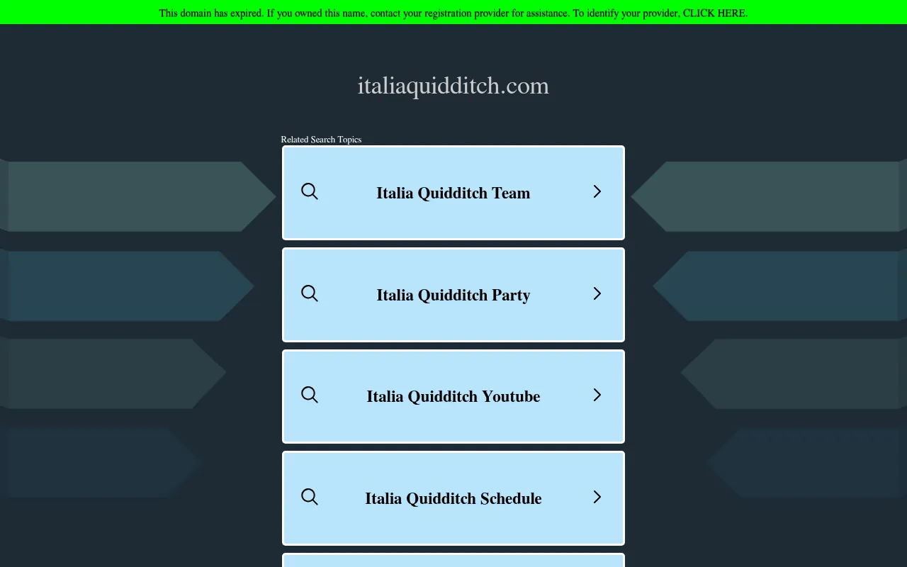 Screenshot of italiaquidditch.com