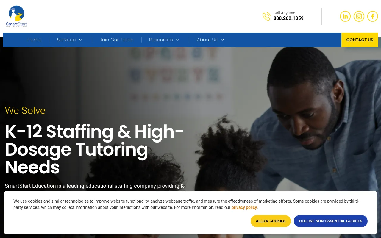 Screenshot of smartstarteducation.com
