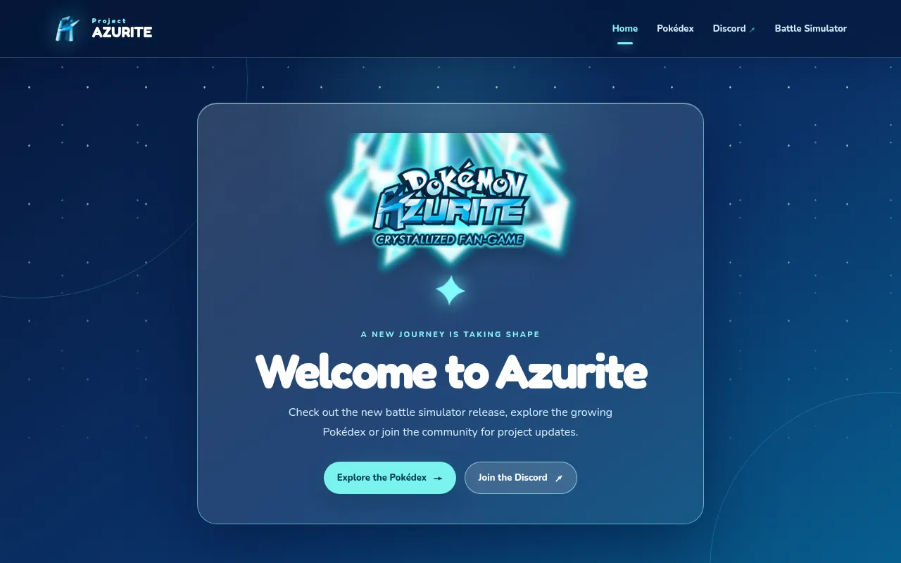 Screenshot of projectazurite.com