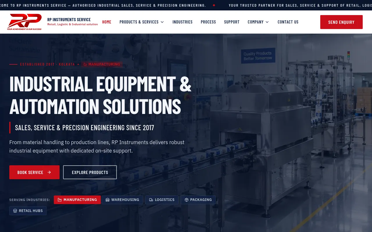 Screenshot of rpinstruments.com