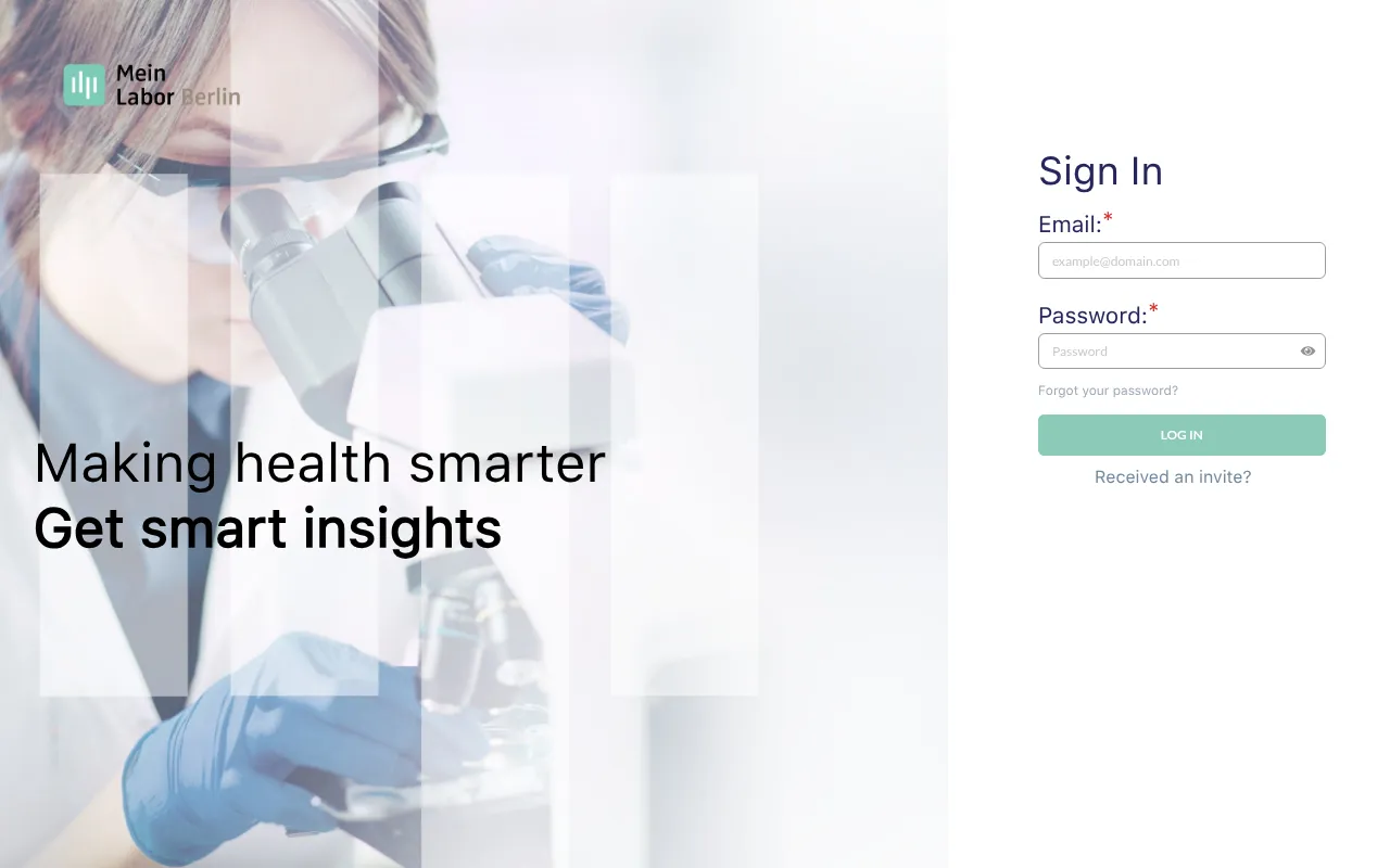 Screenshot of befund.laborberlin.com