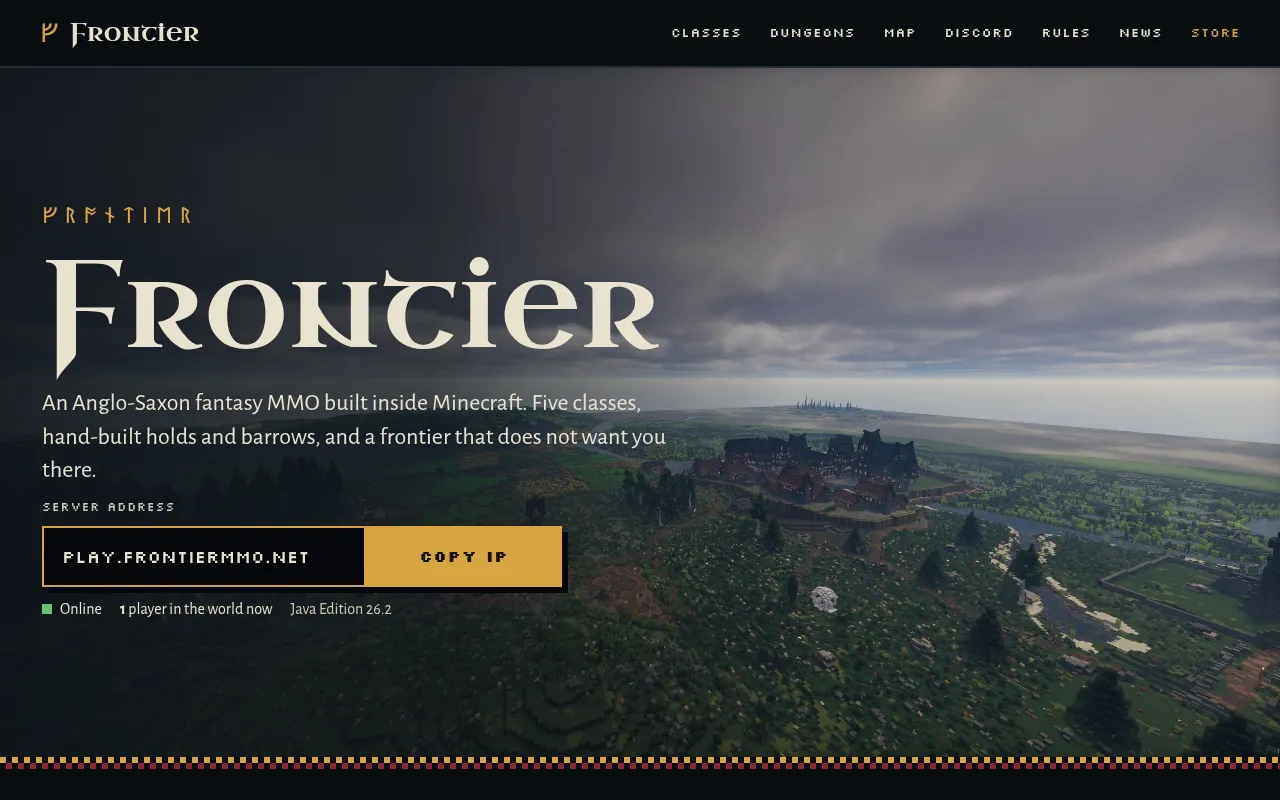 Screenshot of frontiermmo.net