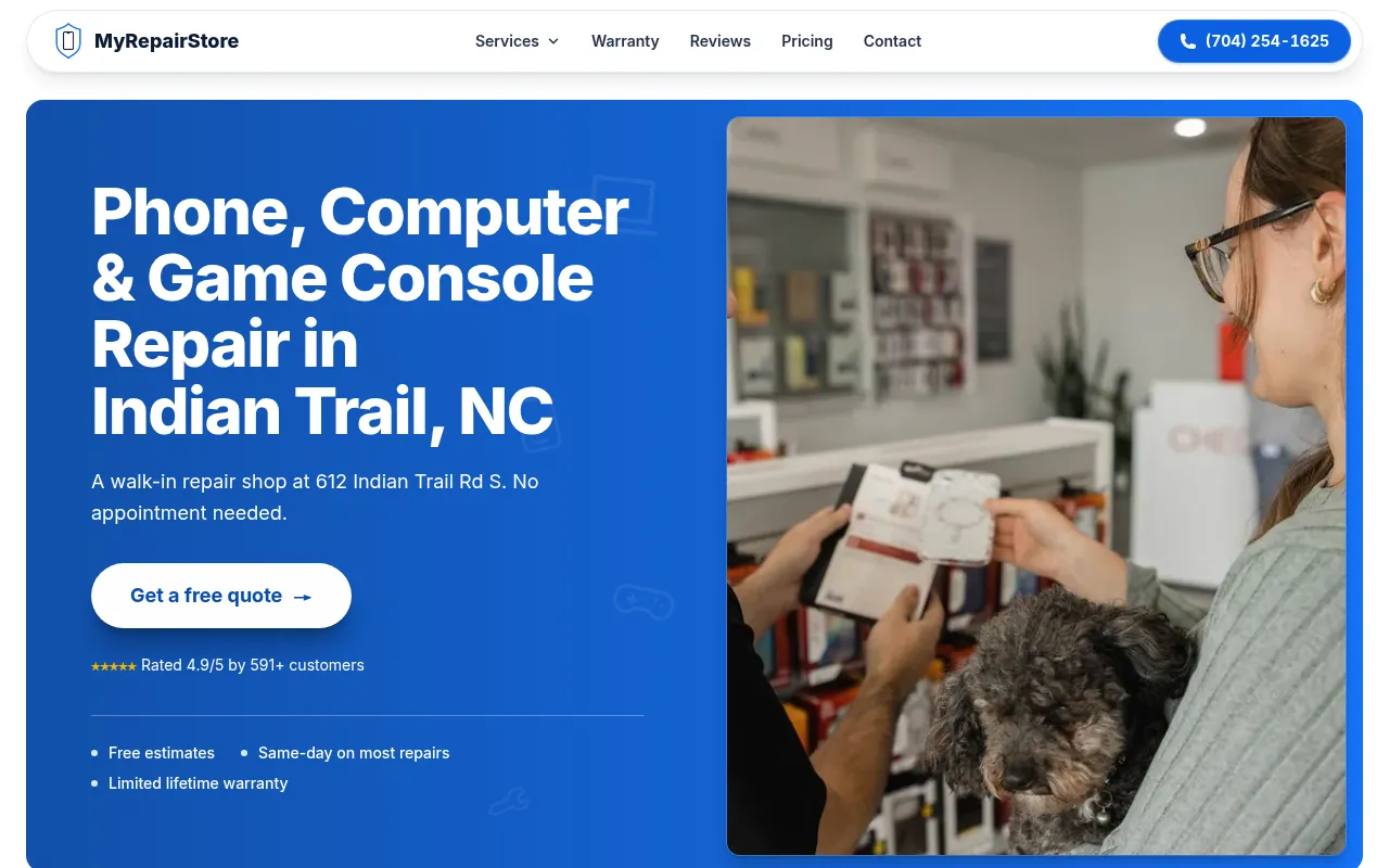 Screenshot of myrepairstores.com