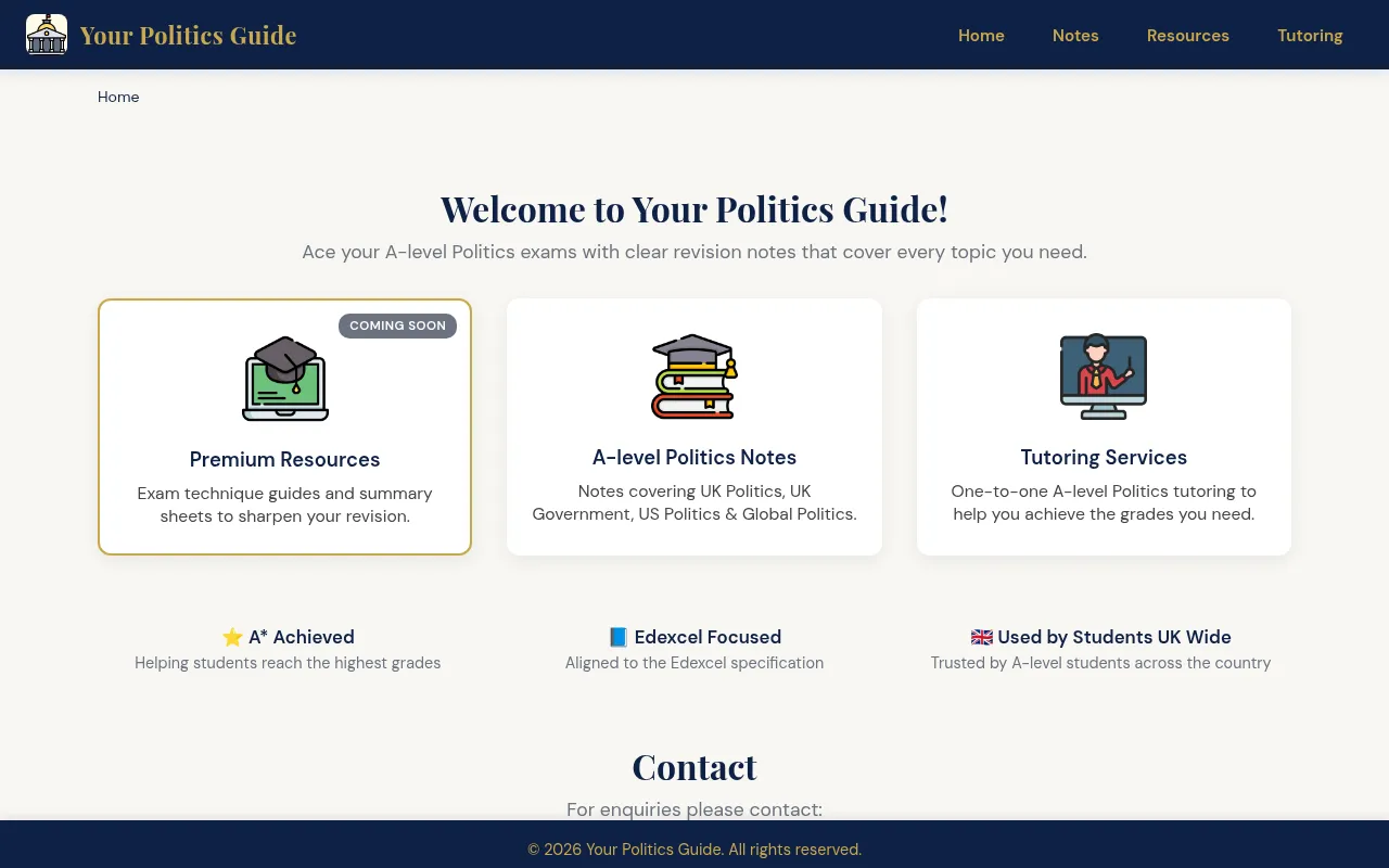 Screenshot of yourpoliticsguide.co.uk