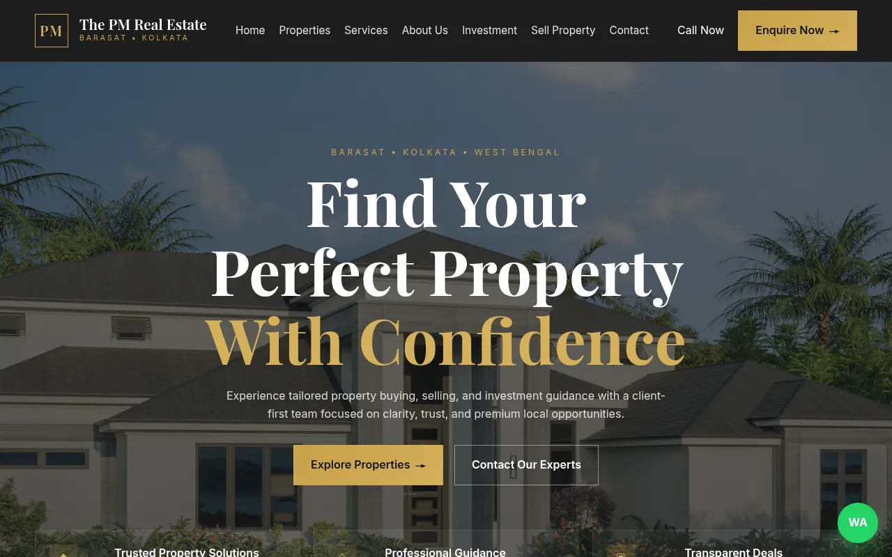 Screenshot of thepmrealestate.in