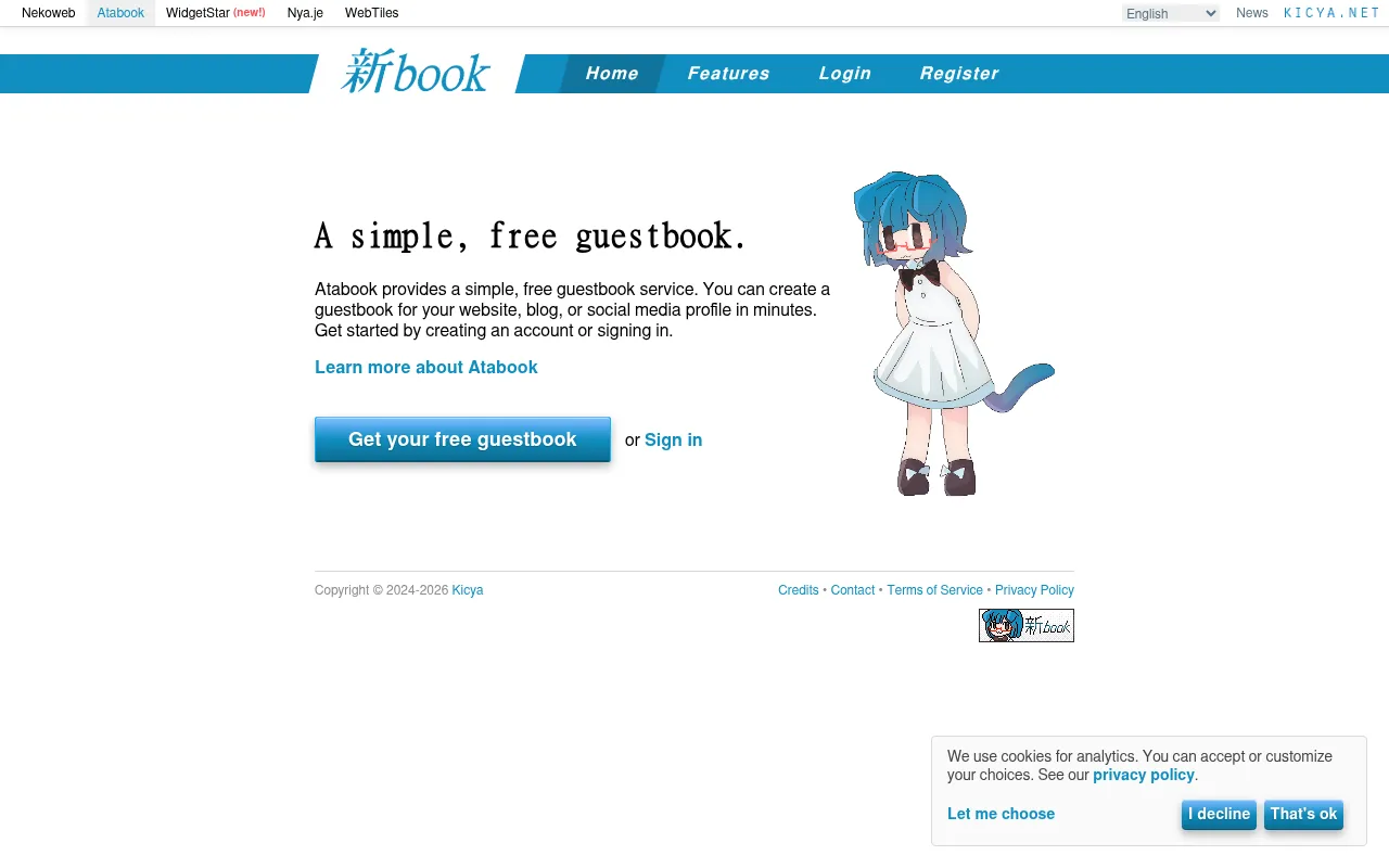 Screenshot of atabook.org