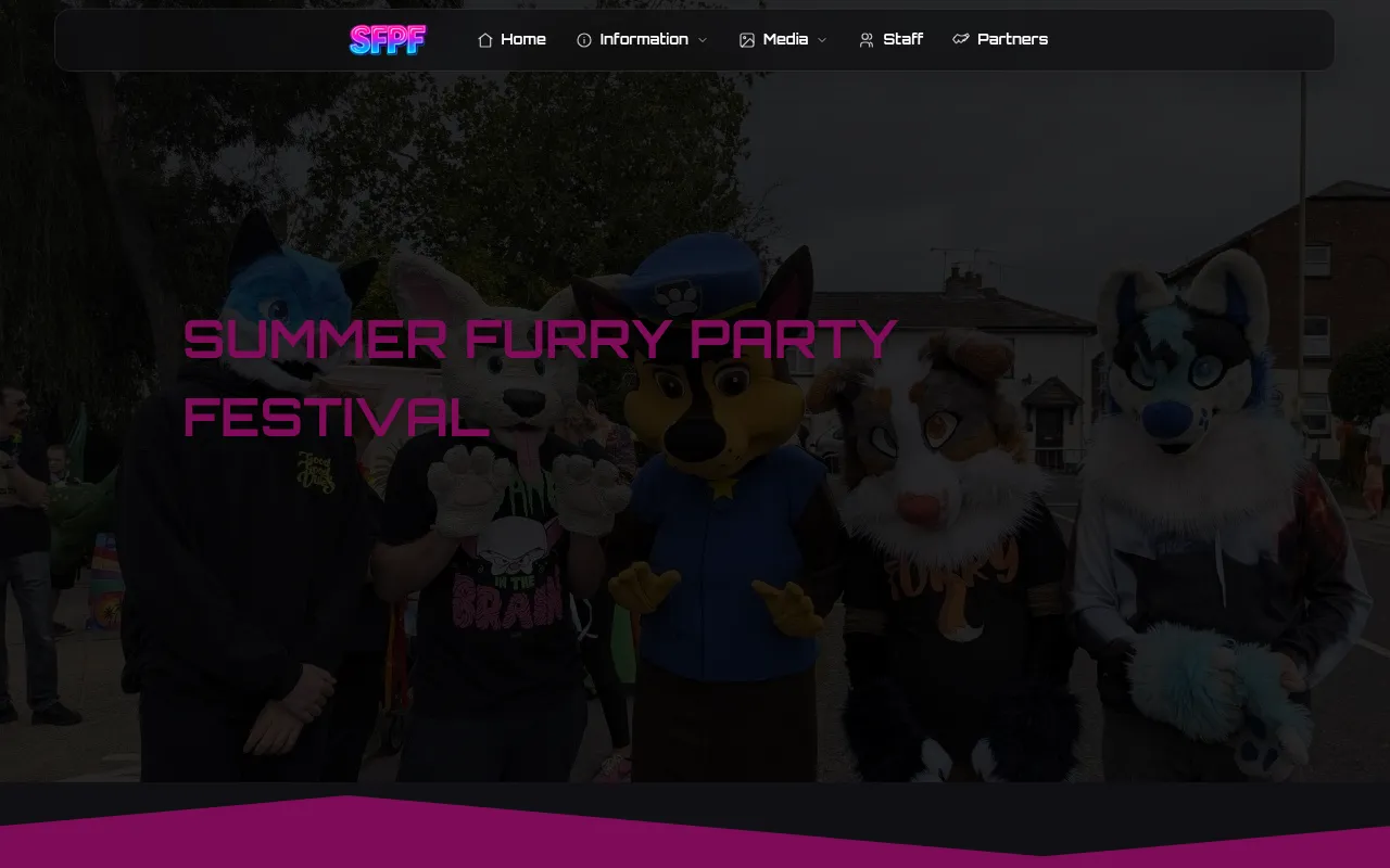Screenshot of summerfurrypartyfestival.co.uk