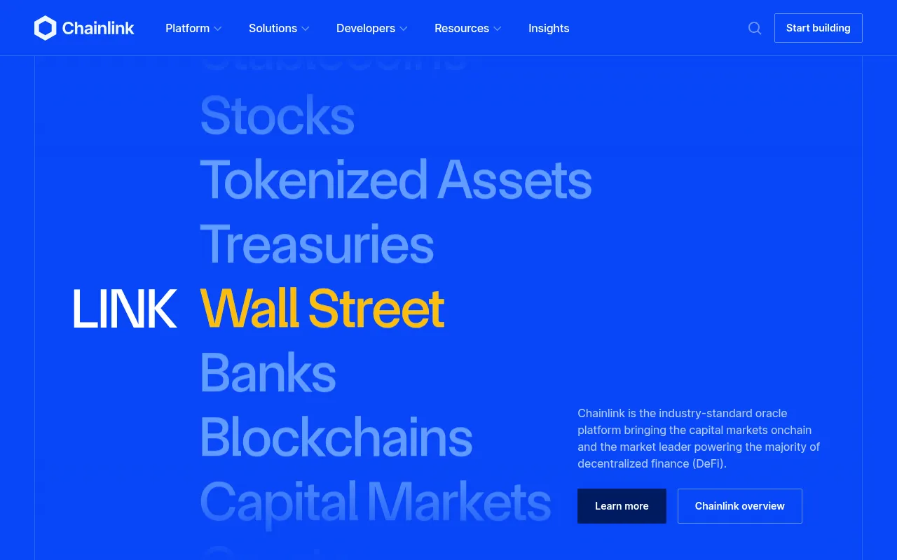 Screenshot of chain.link