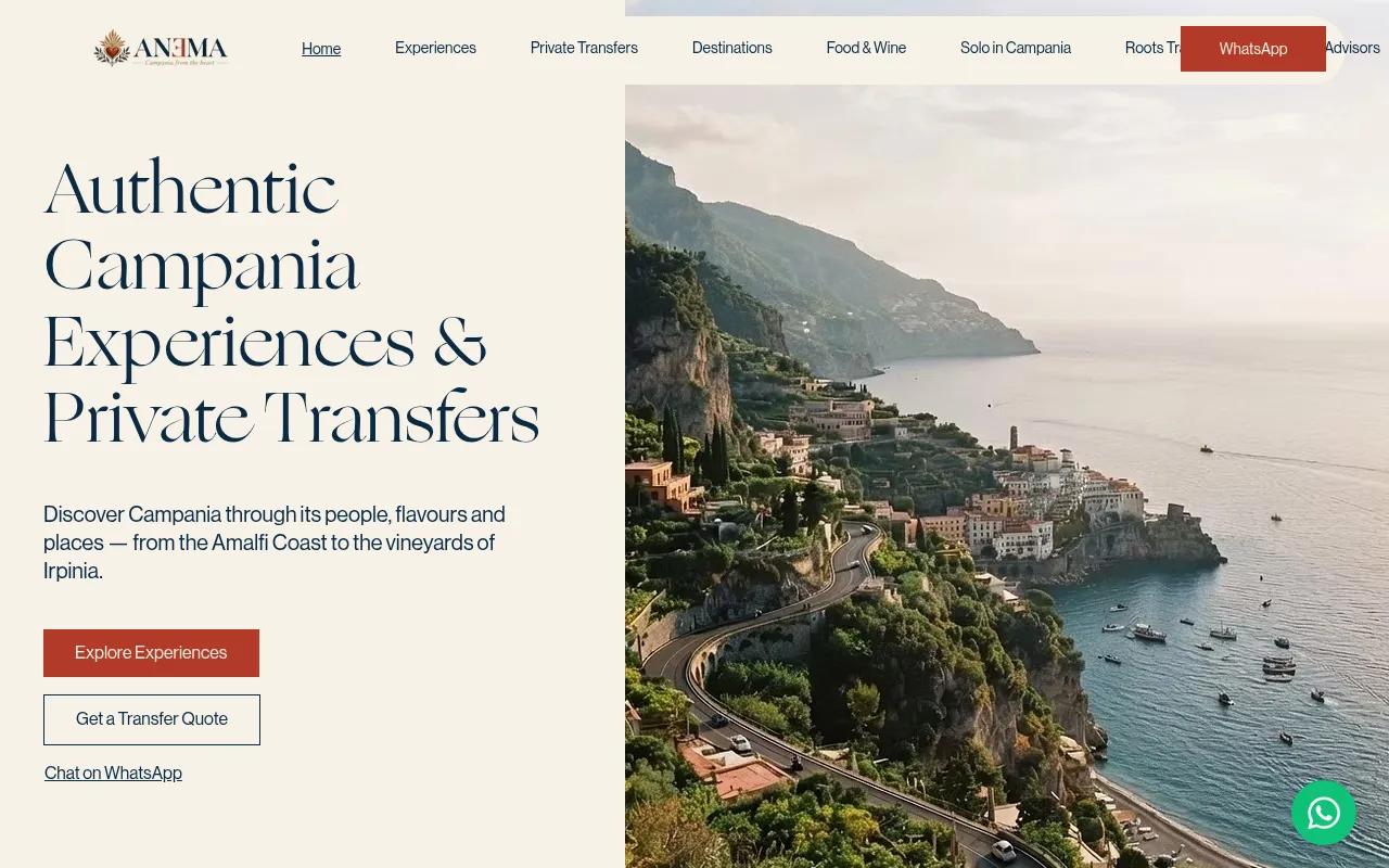 Screenshot of anemacampania.com