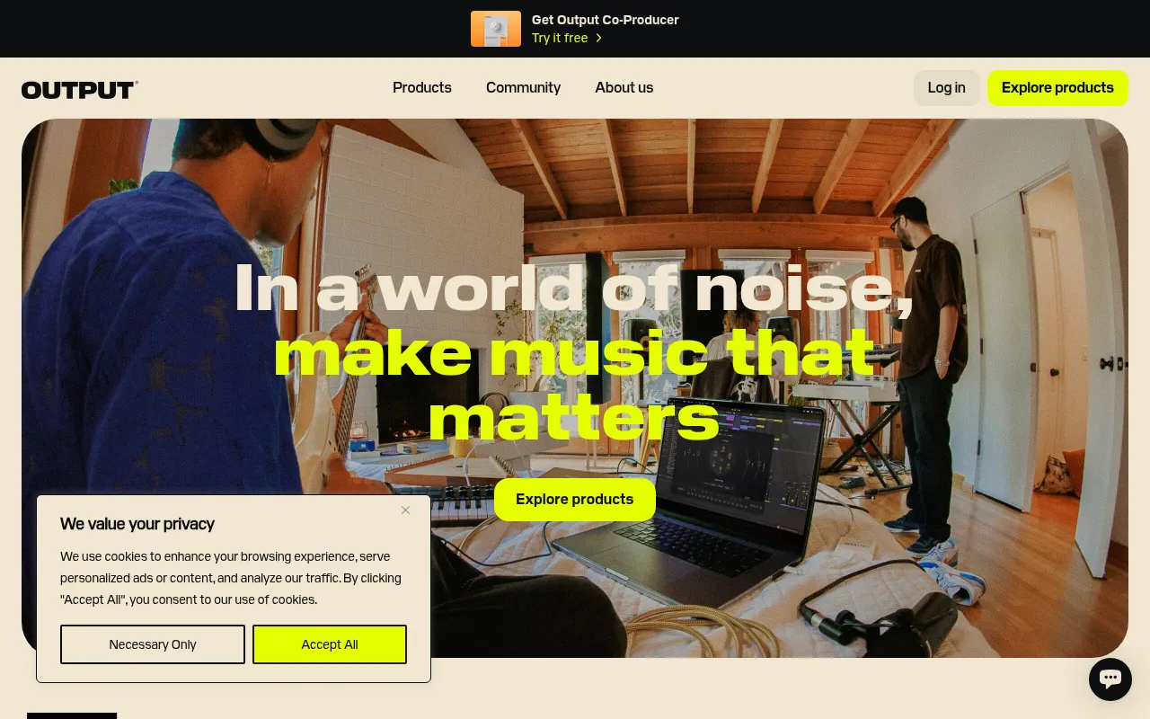 Screenshot of output.com