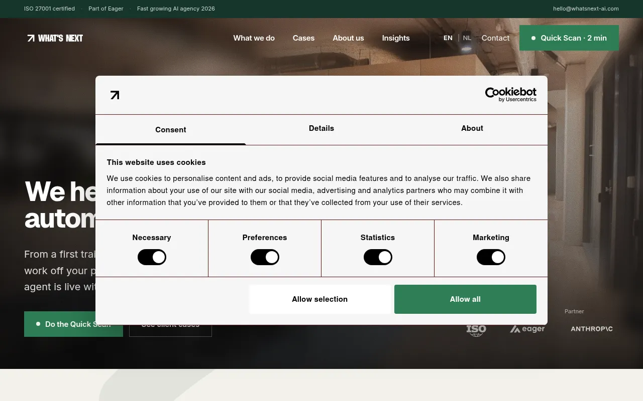 Screenshot of whatsnext-ai.com