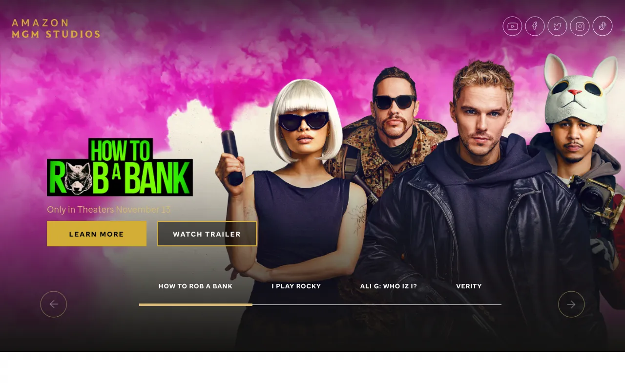 Screenshot of mgm.com