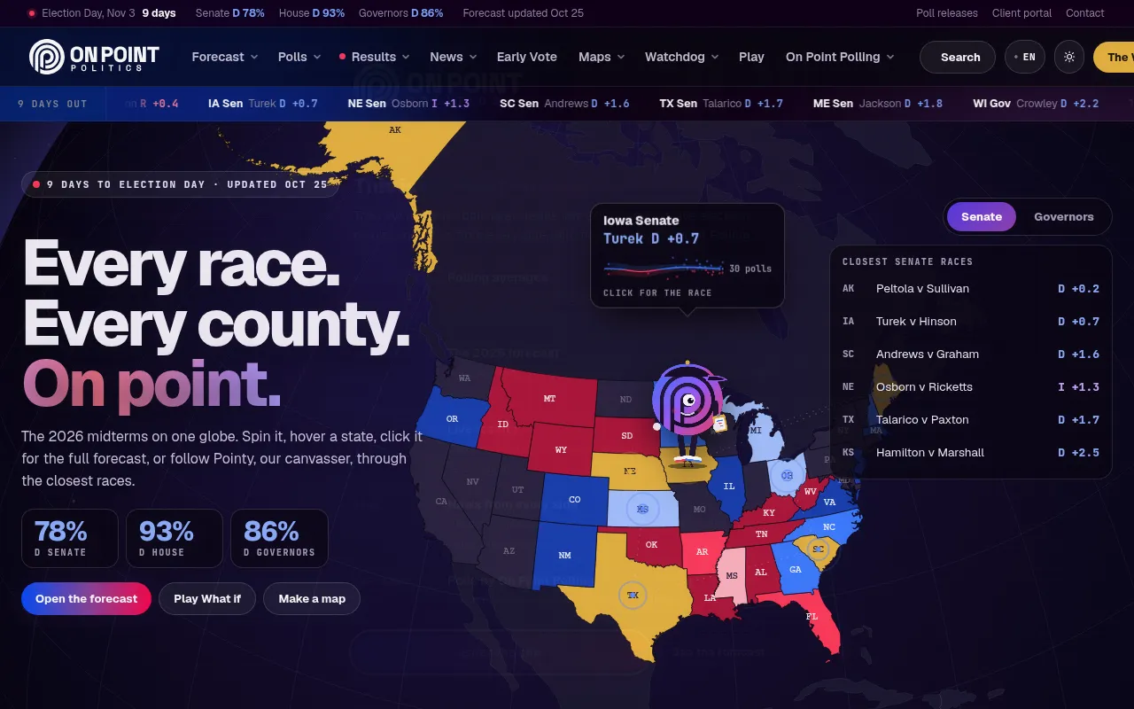 Screenshot of onpointpolitics.us