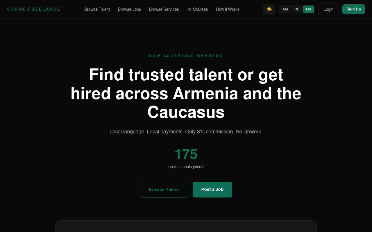 Screenshot of vorakfreelance.com