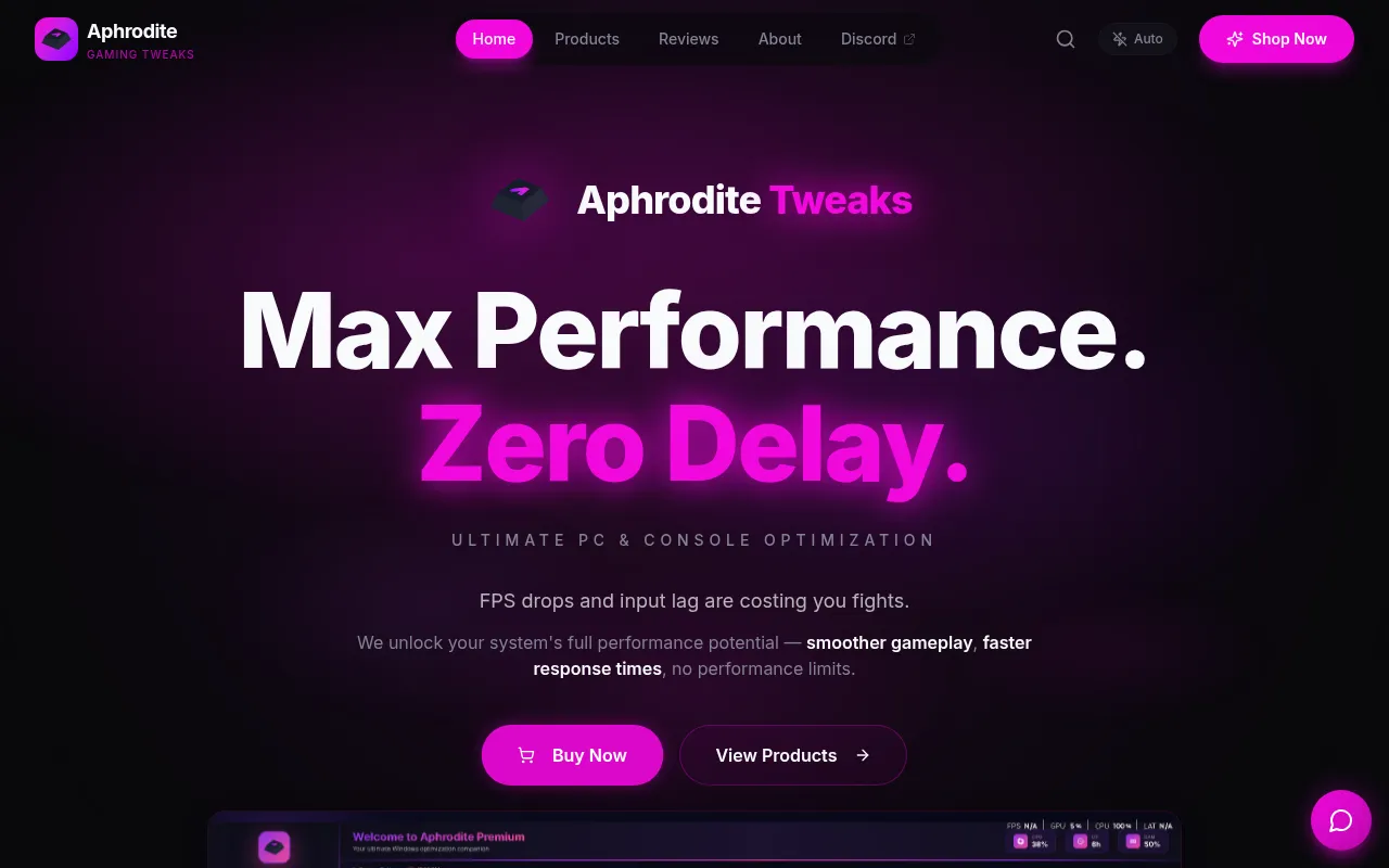 Screenshot of aphroditetweaks.com